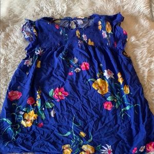 Old navy blue floral sleeveless top